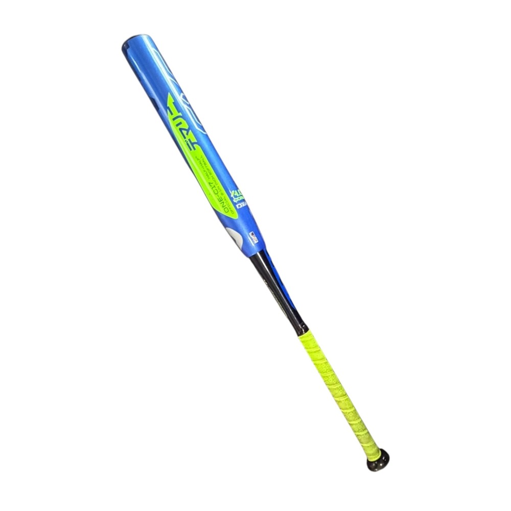 DeMarini The One C17 Slowpitch Softball Bat 34in 27oz Blue Lime Green WTDXONE-17